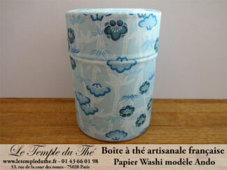 Boîte à thé artisanale française papier Washi modèle Ando