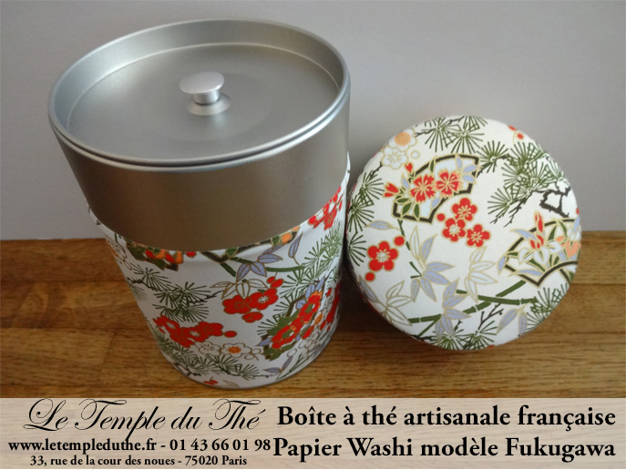 Boîte à thé artisanale française. Papier Washi. Fukugawa – Image 2