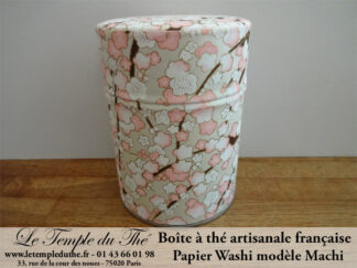 Boîte à thé artisanale française papier Washi modèle Machi