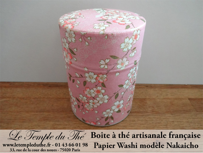Boîte à thé artisanale française papier Washi modèle Nakaicho – Image 2