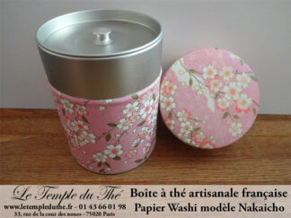 Boîte à thé artisanale française papier Washi modèle Nakaicho