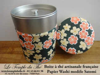 Boîte à thé artisanale française papier Washi modèle Satomi