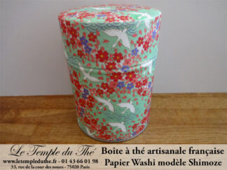 Boite à thé artisanale française. Papier Washi Shimoze