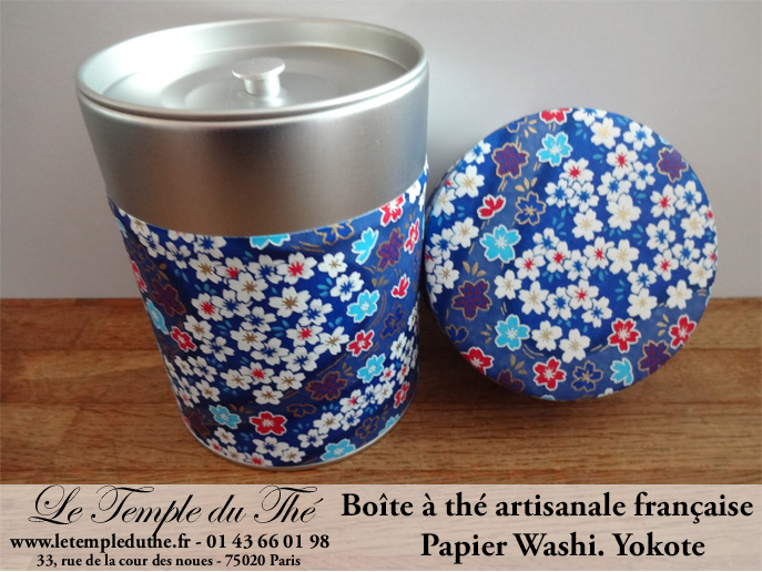 Boîte à thé artisanale française papier Washi modèle Yokote – Image 2