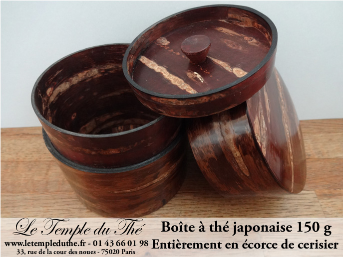 Boîte à thé traditionnelle japonaise : Kabazaiku en écorce de cerisier 150 g – Image 3