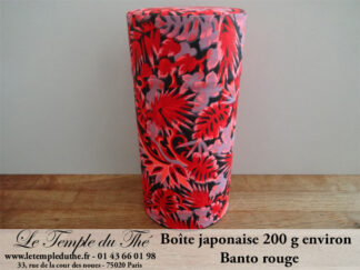 Boîte à thé japonaise 200 g environ Banto rouge