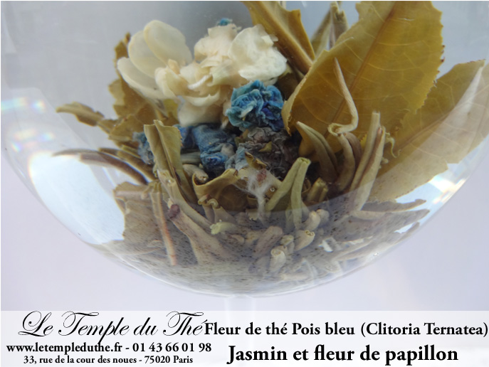 Fleur de thé ou thé sculpté jasmin et pois bleu – Image 2