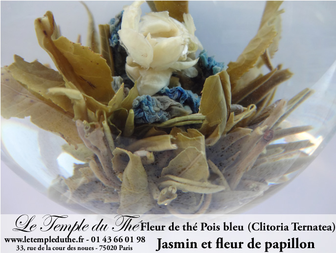 Fleur de thé ou thé sculpté jasmin et pois bleu – Image 4