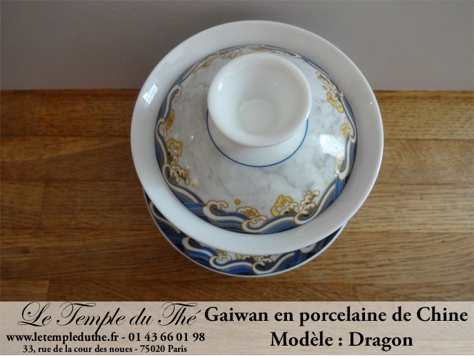 Gaiwan en porcelaine de Chine. Dragon – Image 2