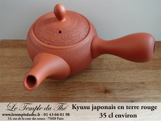 Kyusu japonais 35 cl en terre rouge du Japon avec filtre en céramique – Image 2