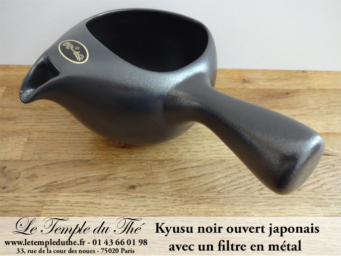 Kyusu noir japonais en terre ouvert 25 cl – Image 3