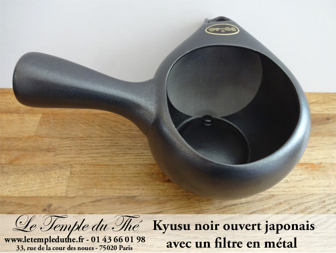 Kyusu noir japonais en terre ouvert 25 cl – Image 4