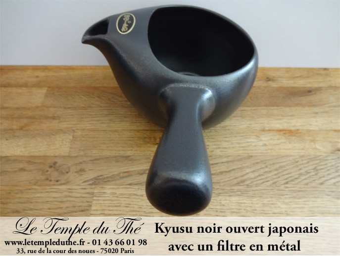 Kyusu noir japonais en terre ouvert 25 cl – Image 5