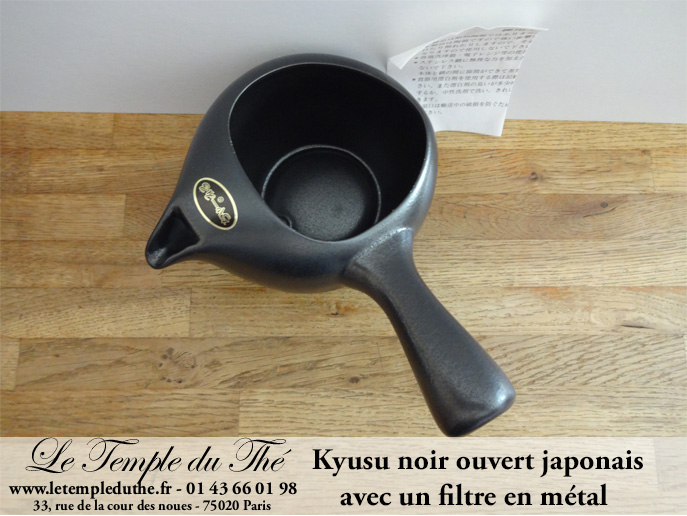 Kyusu noir japonais en terre ouvert 25 cl – Image 2
