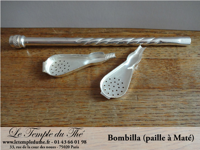 Bombilla ou paille à Maté en laiton argenté – Image 2