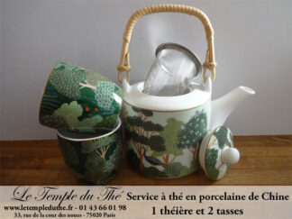 Service à thé en porcelaine de Chine 3 pièces Woodland