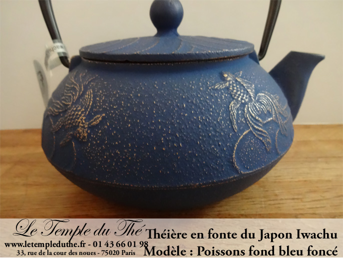 Théière en fonte du Japon Iwachu poissons – Image 6