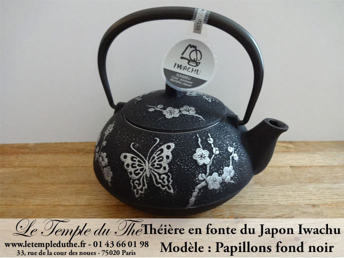 Théière en fonte du Japon Iwachu papillons – Image 4