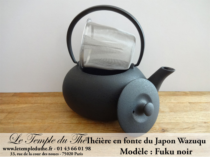 Théière en fonte du Japon WAZUQU modèle Fuku noir 0.55 L – Image 5