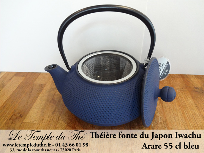 Théière Arare IWACHU Japon 0.55 L bleu – Image 3