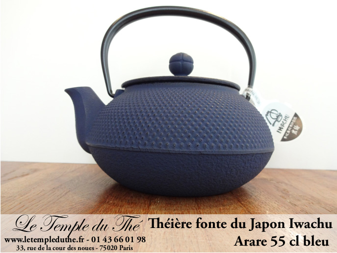 Théière Arare IWACHU Japon 0.55 L bleu – Image 5