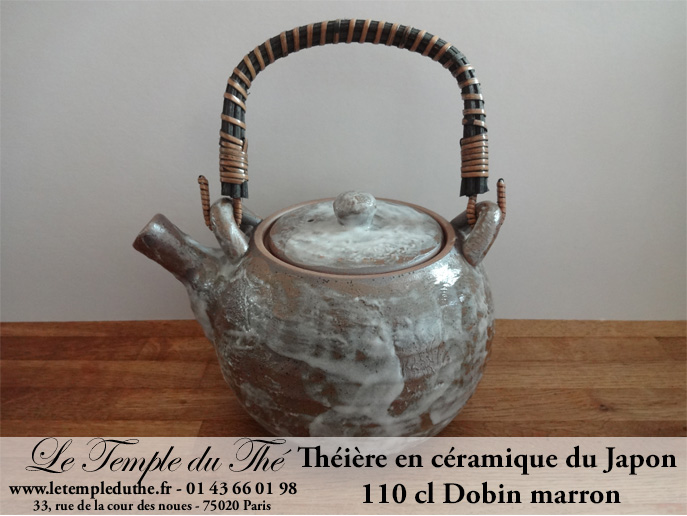 Théière en céramique du Japon Dobin marron 110 cl – Image 2