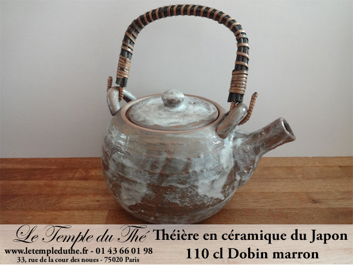 Théière en céramique du Japon Dobin marron 110 cl – Image 3